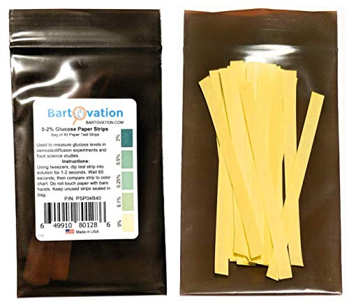 Scientific Glucose Test Paper Strips for Food Science or Osmosis/Diffusion Experiments (Bag of 40 Paper Strips) - Thumbnail 2
