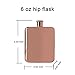Mealivos 6oz Stainless Steel Hip Flask (Rosegold)