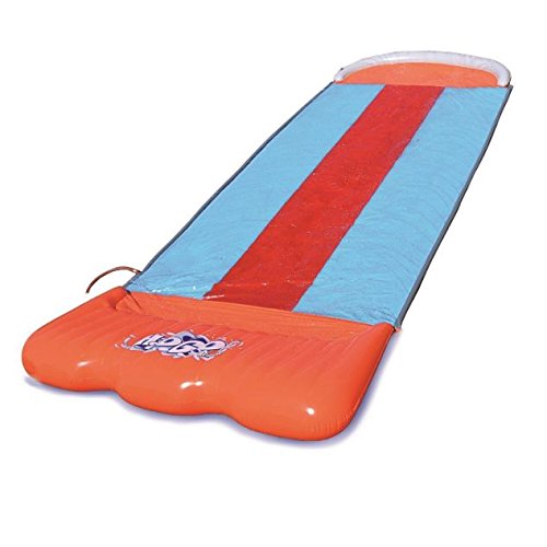Outdoor Triple Inflatable Water Slide Big Splash Spit Kids Play Backyard Pool + eBook