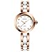 KASHIDUN.Women's Wrist Watch Diamond Dial Rose Gold-Tone High-tech White Ceramic Bracelet Watch.ZQ