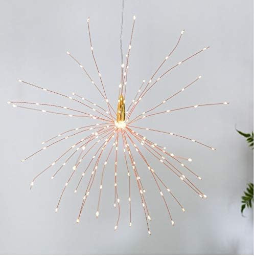 Shining Decors 200 LED Remote Controller Battery Hanging Copper Starburst Lights Flash Lights for Christmas Wedding Outdoor Party Decoration New Year Birthday