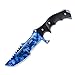 CIMA Huntsman CS:GO Knife, Multi-Color Full Tang Fixed Blade Tactical Knife, 10.8 in (Sapphire)