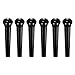 Simtyso 6pcs Black Acoustic Guitar ABS Plastic Bridge Pins