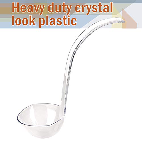 image for Premium Quality Plastic Punch Serving Ladle - 5 oz Clear Hard Acrylic 