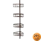 Zenna Home 2127HB, Tension Corner Pole Caddy, Oil Rubbed Bronze