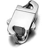 HALLEBEADS 2 Sets Stainless Steel Spring Clasps Cuban Link Clasp for Chain Bracelet and Necklace Buckle Jewelry Making Supplies (9mm Wide, Mirror Steel)