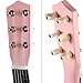 RuiyiF Kids Guitar for Girls Boys Beginners, Toy Acoustic Guitar for Toddlers 6 Steel String with Pick 21 Inch -Pink