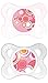 MAM Trends Latex Orthodontic Pacifier, Girl 0-6 Months, 2-Count