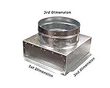 C-Box HVAC Plenum Ceiling Box 12 x 12 x 8 Round-Connects to Vent Register Diffuser