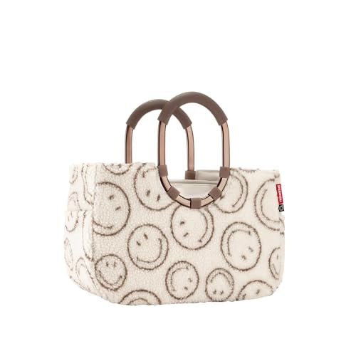 reisenthel loopshopper M smiley® teddy chocolate – Stabile Tasche mit praktischen Fächern aus recycelten PET-Flaschen – Eleganz beim Einkaufen, viel F