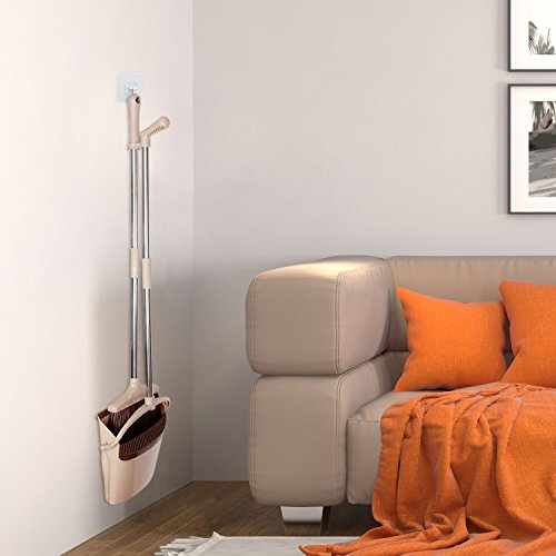 image for Gorich Windproof Broom and dustpan set upright with long handle Great 