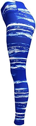 Yisqzjzj Reflex Printed Yoga Leggings Print 266 PLANET EARTH BlueX-Large