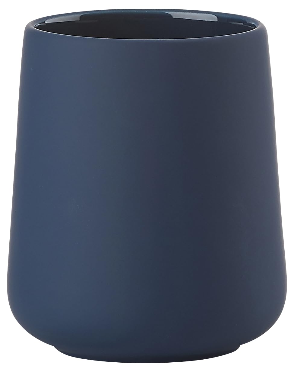 Zone Denmark Nova One Ceramic Toothbrush Cup with Soft Touch Coating Diameter 8 cm Height 10 cm Royal Blue