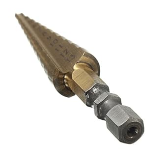 Generic Hand Tools 11 Steps Titanium Coated Drill HSS 1/4 Hex Shank Step Cone Drill Bit 3~13mm