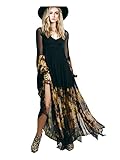 CA Mode Women's Flower Chiffon Lined Long Maxi Party Beach Dress