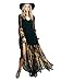 CA Mode Women's Flower Chiffon Lined Long Maxi Party Beach Dress