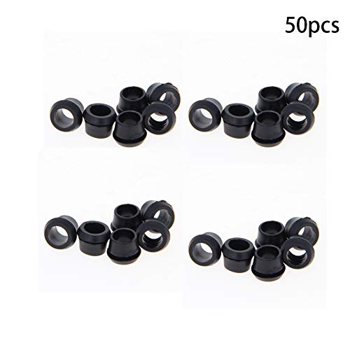 Fielect 50Pcs Rubber Grommet Wiring Gasket 6mm Inner Dia Oil Resistant