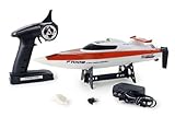FT009 4-Channel 2.4G High Speed Racing RC Boat - Orange