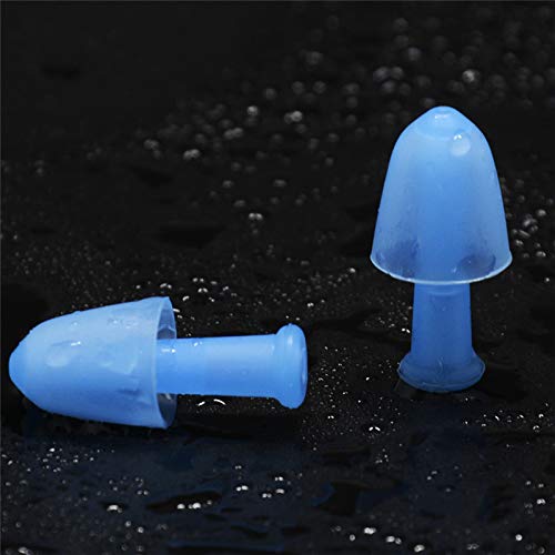 Fokine Unisex Swimming Nose Clip Ear Plugs Clear Case Set Adults Child Kids Swimmer (Blue)