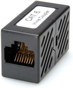 AKORD Cat6 RJ45 Inline Coupler, Black - Image 3