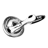 KUCHE All Ease Stainless Steel Ice Cream Scoop with Easy Trigger and Easy Clean - Large (BLACK)
