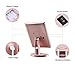 Shao Vanity Mirror for Makeup with 21 LED Lights, 3X /2X/1X Magnifying Trifold Mirror, Touch Screen Light up Control, Double Power Supply,180 ° Adjustable, Tabletop Cosmetic Lighted Mirror, Rose Gold