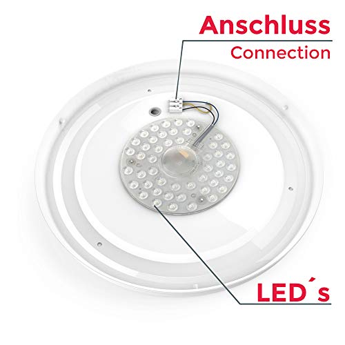 B.K.Licht I Plafondlamp I badkamer lamp I plafoniere I IP44 I Ø38.5cm I 4.000K I 1.600Lm I 18W LED plafonniere I… - Afbeelding 6