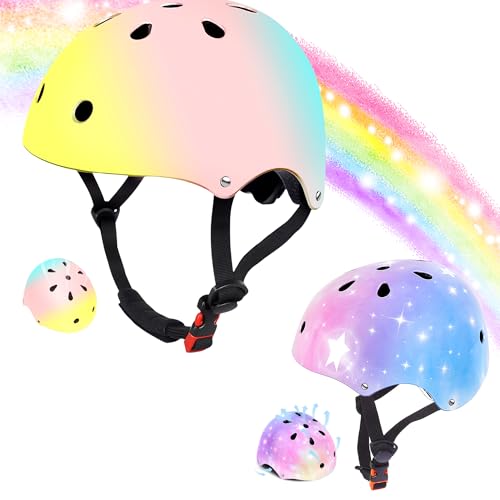 Kids Helmet for 2-3-5-8-14 Ages Girls and Boys, Ventilation and Impact Resistance Toddler Helmet for Multi-Sport Bicycle Scooter Inline Roller Skate and Skateboarding