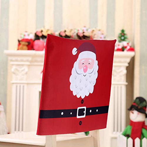 Kapmore Santa Hat Chair Covers- for Xmas Dinning Room Kitchen Christmas Decoration Restaurant Holiday Party Kitchen Banquet ，Holiday DecorationsHome Indoor Decor ，Red（4PCS）