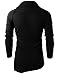H2H Men's Jedi Sith Tunic Costume Adult Pullover Oblique Line Bottom Edge BLACK US L/Asia XL (KMTTL046)