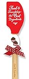 Brownlow Gifts Buddies Silicone Spatulas, Food And Friendship (Set Of 2)