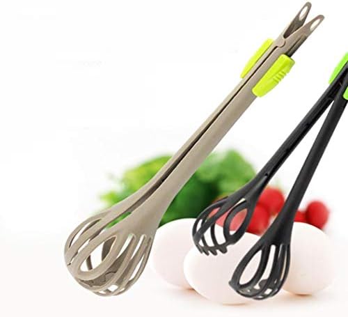 Zhuygba 1 Pcs 2 in 1 Egg Beater Milk Stirring Whisk Mixer Bread Clip Kitchen Baking Gadgets Color Random