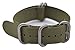 ArtStyle Watch Band with Colorful Nylon Material Strap and Heavy Duty Brushed Buckle (Armygreen, 22mm)