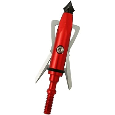 Lot De 12 Pointes De Flèche Hammer En Acier Inoxydable – 100 Grains, à Vis 8-32 – Tête Large Plate à 5 Griffes – Pour Chasse Au Petit Gibier, Tir à L’arc Et Arbalète – Boîte De Rangement Incluse