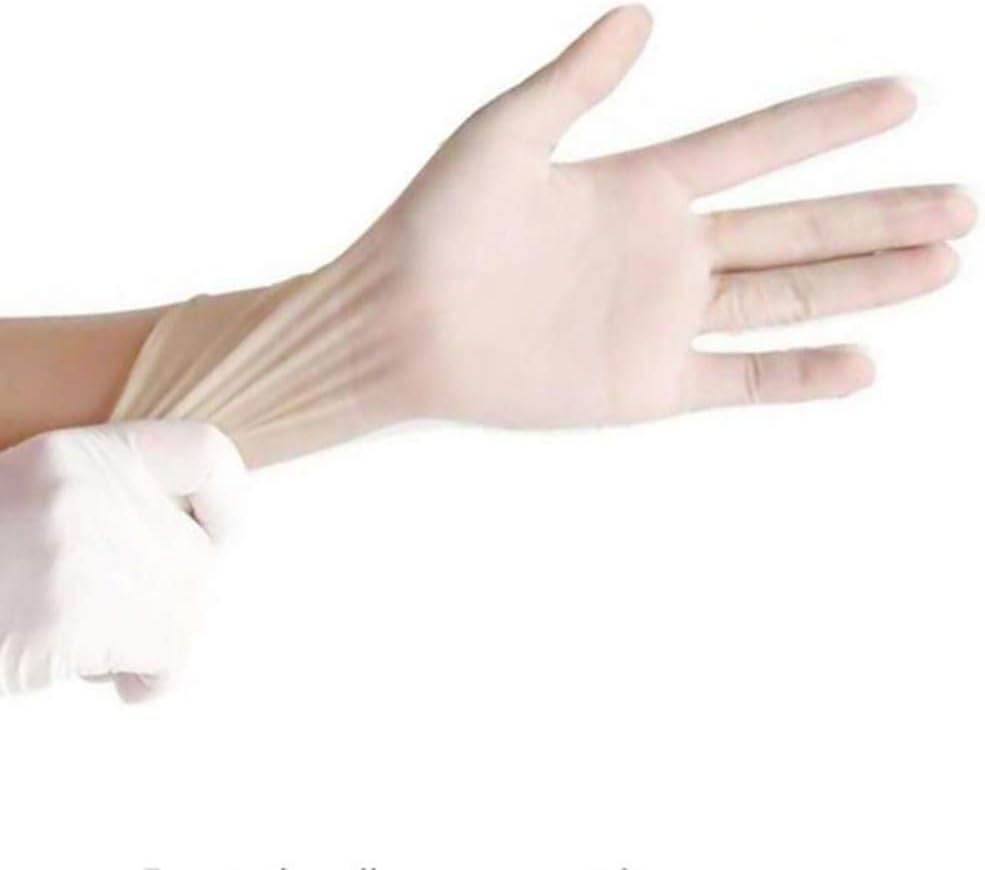 CCCYMM Pack of 100 Disposable Vinyl Gloves Latex Free Gloves for Cleaning, Decorating, Food Service, Working (Medium)