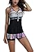 Women's Plus Size Two Piece Swimsuits for Woman Top and Bottom Set Swimdress