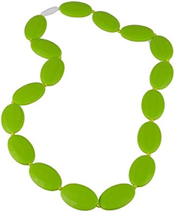 Silicone Teething Necklace with Baby-safe Jewelry By FAVEfemme - Bpa-free, Best Soothing Method, Better Than Baltic Amber, Teething Necklace for Mom (Green Apple/Avocado Green)