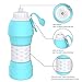 GITKARL Collapsible Water Bottle, Travel Accessories,Lightweight Silicone Travel Mug,[BPA Free] [FDA Approved] - Blue
