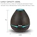 Aromatherapy Essential Oil Diffuser, Aromacare 300ml Cool Mist Aroma Humidifier, Wood Grain Quiet Air Humidifier with Waterless Auto Shut-off for Office/Home/Bedroom/Living Room/Yoga/Spa/Study-Brown
