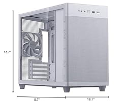 ASUS Prime AP201 White MicroATX Tempered Glass