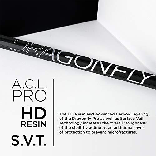 Epoch Dragonly Pro Defense/LSM Lacrosse Shaft iQ8 Concave Carbon Black