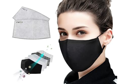 Mask Filters Face mask Filters Cloth Face Masks Reusable Face Mask Pocket Filter Activated Carbon Filters 5 Layers Replaceable Filters (Off-White, 50pcs)