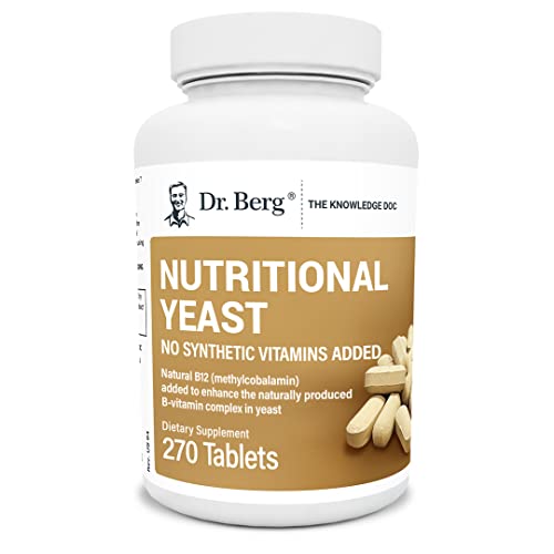 Dr. Berg Nutritional Yeast Tablets Natural B12 Added All 8 B