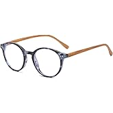 Gleyemor Blue Light Glasses for Men Women, Vintage Round Frame Computer Eyeglasses