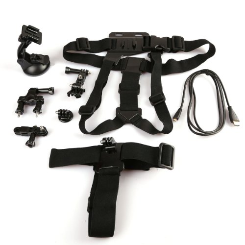 DazzneÂ® Mount System Set Kit Helmet /Chest /Bicycle/Car All in One for GoPro HERO 3 Hero 3+ Retail Packing