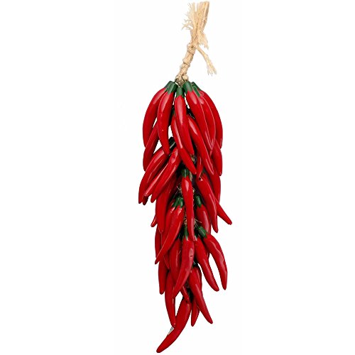 Tierra y Fuego Handmade Southwest Style Ceramic Chilies Ristras - Red Arbol Chili String