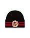 New Era NHL Chicago Blackhawks 2 Striped Remix Knit Beanie, One Size, Black