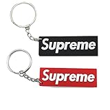 Supreme box logo keychain (1 Red, 1 Black)