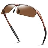 SOXICK Men's Sports Polarized Sunglasses - Fashion UV Protection Rectangular Half Frame Sun Glasses