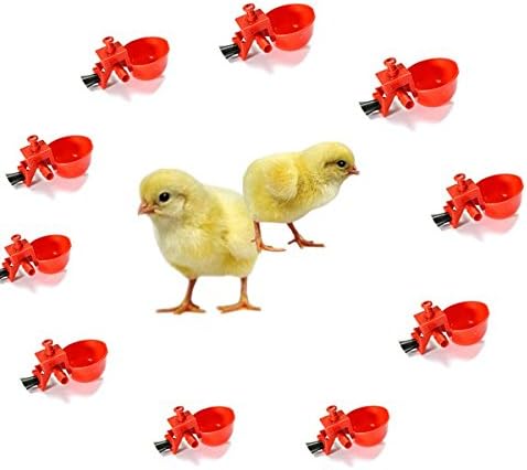 50Pcs Automatic Feed Poultry Water Drinking Cup Chicken Drinker